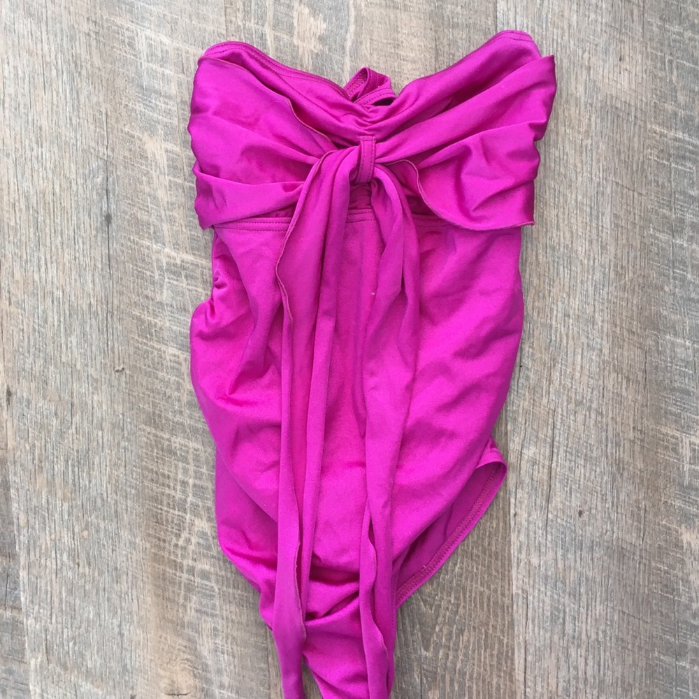 ASOS | Maternity Ruffle Jewel Tone Fuchsia One Piece Swimsuit